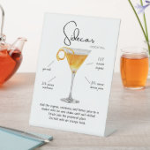 Classic Sidecar Cocktail Pedestal Sign 台座サイン (インサイチュ)