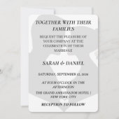 Classic Silhouette Couple Wedding Invitation | Ele 招待状 (正面)