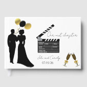 Classic Silhouette Wedding Foil Guestbook ゲストブック (正面)