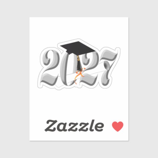 Classic Silver Class of 2027 Graduation シール (シート)