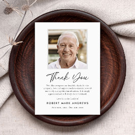 Classic Simple Celebration of Life Memorial サンキューカード