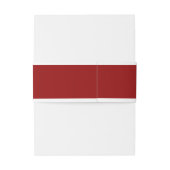 Classic Simple Elegant Red Wedding 招待状ベリーバンド (裏面例)