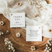 Classic Simple Minimalist Wedding Thank You フェイバータグ