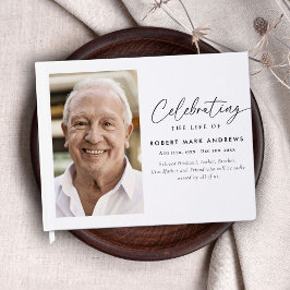 Classic Simple Photo Celebration of Life Memorial ゲストブック