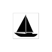 Classic Simple Sail Boat Silhouette Outline ラバースタンプ (インプリント)