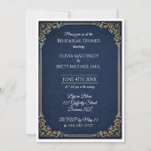 Classic! Simplistic Rehearsal Dinner invitation 招待状 (正面)