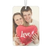 Classic Single Custom Photo Couple Love カーエアーフレッシュナー (裏面)