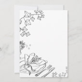 Classic Sketch Table Setting Ramadan Iftar Dinner 招待状 (裏面)