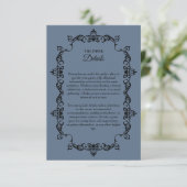 Classic Slate Blue Ornately Framed Wedding エンクロージャーカード (スタンド正面)