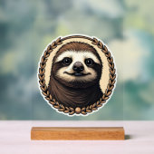 Classic Sloth Engraving Nature Shirt (1) アクリルサイン (ニュートラル)