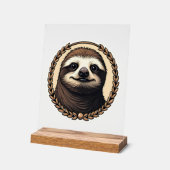 Classic Sloth Engraving Nature Shirt (1) アクリルサイン (傾斜)