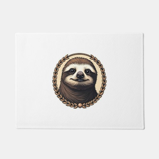 Classic Sloth Engraving Nature Shirt (1) ドアマット (正面)