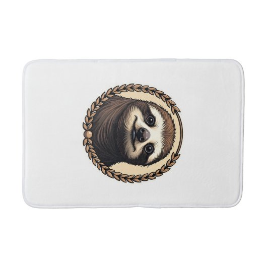 Classic Sloth Engraving Nature Shirt (1) バスマット (正面)