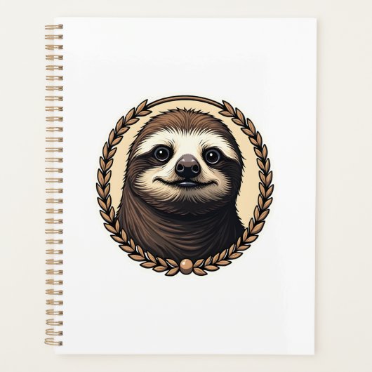 Classic Sloth Engraving Nature Shirt (1) プランナー手帳 (正面)