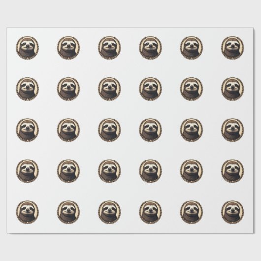 Classic Sloth Engraving Nature Shirt (1) ラッピングペーパー (フラット)