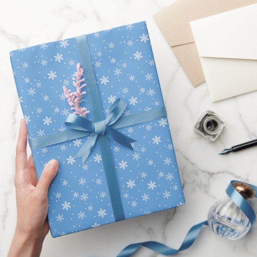 Classic Snowflake Wrapping Paper – Winter Holiday  ラッピングペーパー (ギフト)