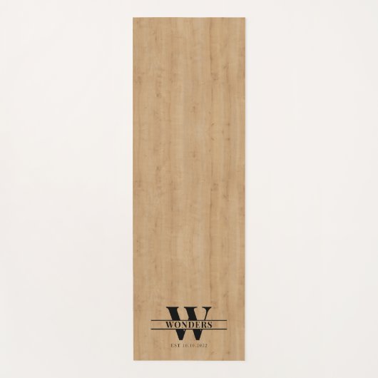 Classic Soft Light Wood Print Maple ヨガマット (正面)