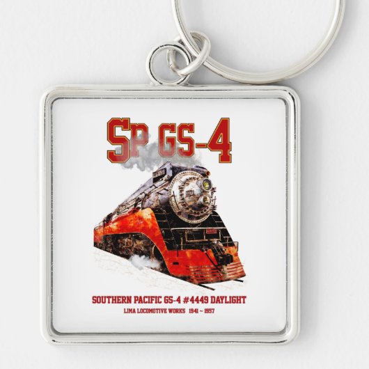 Classic Southern Pacific GS-4 Steam Locomotive キーホルダー (正面)