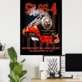 Classic Southern Pacific GS-4 Steam Locomotive ポスター (ホームオフィス)