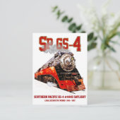 Classic Southern Pacific GS-4 Steam Locomotive ポストカード (スタンド正面)