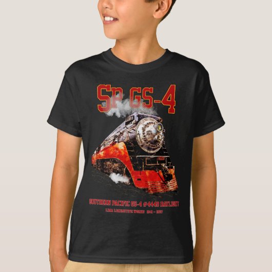 Classic Southern Pacific GS-4 Steam Locomotive Tシャツ (正面)