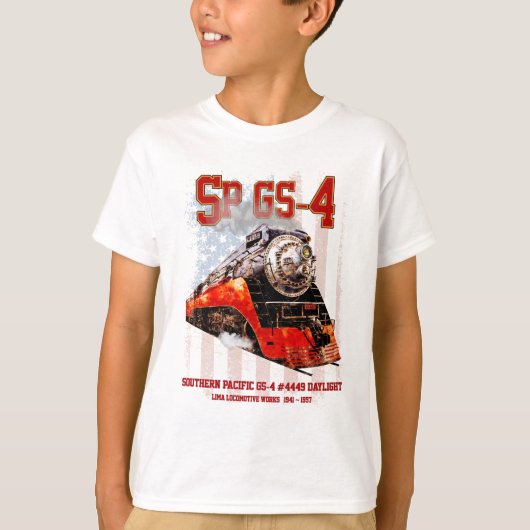 Classic Southern Pacific GS-4 Steam Locomotive Tシャツ (正面)