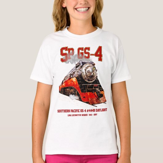 Classic Southern Pacific GS-4 Steam Locomotive Tシャツ (正面)