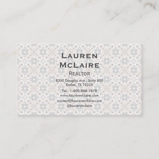 Classic Spanish Tile Branding Business Logo 名刺 (裏面)