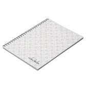 Classic Spanish Tile Monogram Business Style  ノートブック (左側)