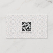 Classic Spanish Tile Monogram QR Business Branding 名刺 (裏面)
