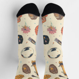 Classic Spider-Man with Dynamic Cosmic Background ソックス