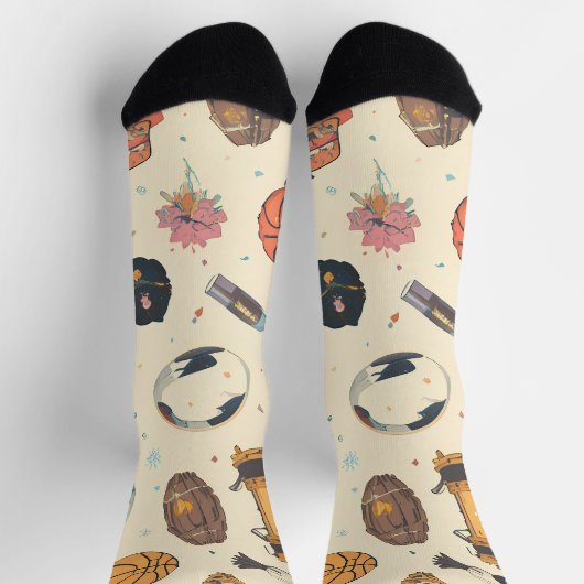 Classic Spider-Man with Dynamic Cosmic Background ソックス (上部)