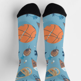 Classic Spider-Man with Dynamic Cosmic Background ソックス