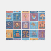 Classic Spider-Man with Dynamic Cosmic Background フリースブランケット (正面(横))