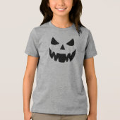Classic, spooky pumpkin face トライブレンドＴシャツ (正面)