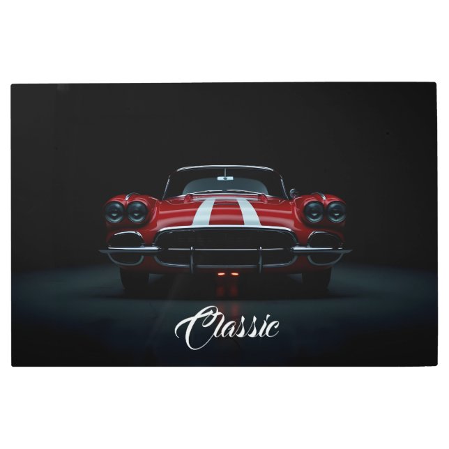 Classic Sports Car メタルプリント (正面)