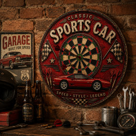Classic Sports Car Vintage Italian Supercar Garage ダーツボード
