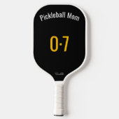 Classic Sporty Pickleball Mom Custom Name Number ピックルボールラケット (裏面)