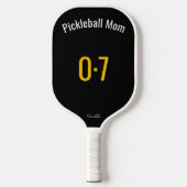 Classic Sporty Pickleball Mom Custom Name Number ピックルボールラケット (正面)