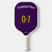 Classic Sporty Pickleball Mom Custom Name Number ピックルボールラケット (正面)