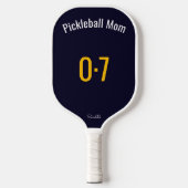 Classic Sporty Pickleball Mom Custom Name Number ピックルボールラケット (正面)