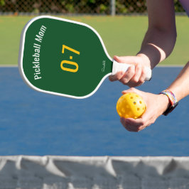 Classic Sporty Pickleball Mom Custom Name Number ピックルボールラケット