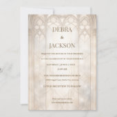 Classic Stained Glass Cathedral- Champagne Gold 招待状 (正面)