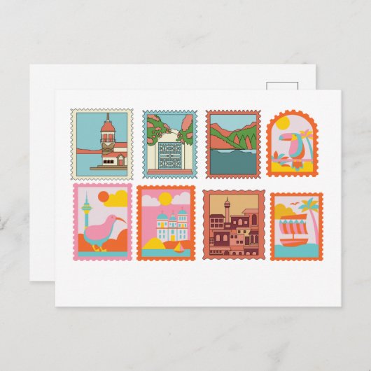 CLASSIC STAMPS ART POSTCARD ポストカード (正面/裏面)