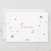 Classic Starry Night RED Christmas Photo Happy シーズンカード (裏面)