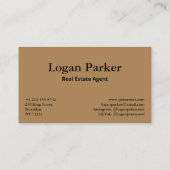 Classic Stitched Leather Real Estate Business Card 名刺 (裏面)