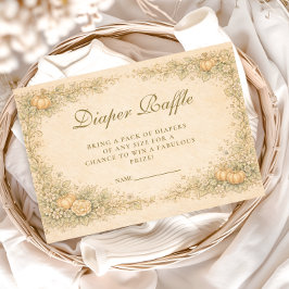 Classic Storybook Elegance Baby Sho Diapper Raffle エンクロージャーカード