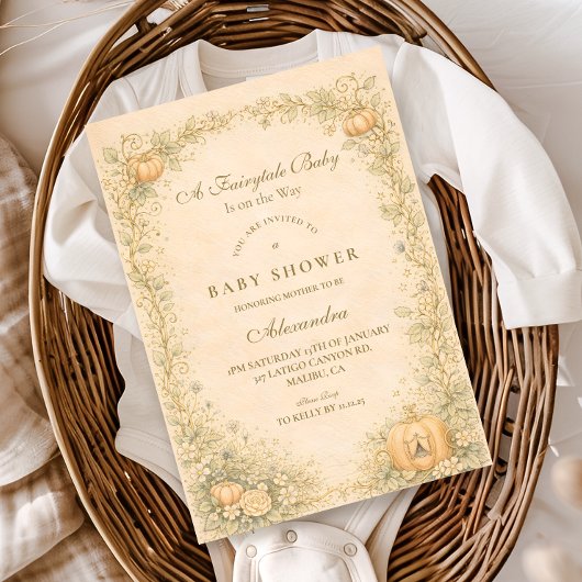 Classic Storybook Elegance Baby Shower 招待状