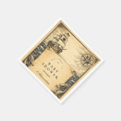 Classic Storybook Pirate Baby Shower スタンダードカクテルナプキン (角)