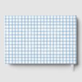 Classic Storybook Rabbit Blue Gingham Baby Shower ゲストブック (裏面)